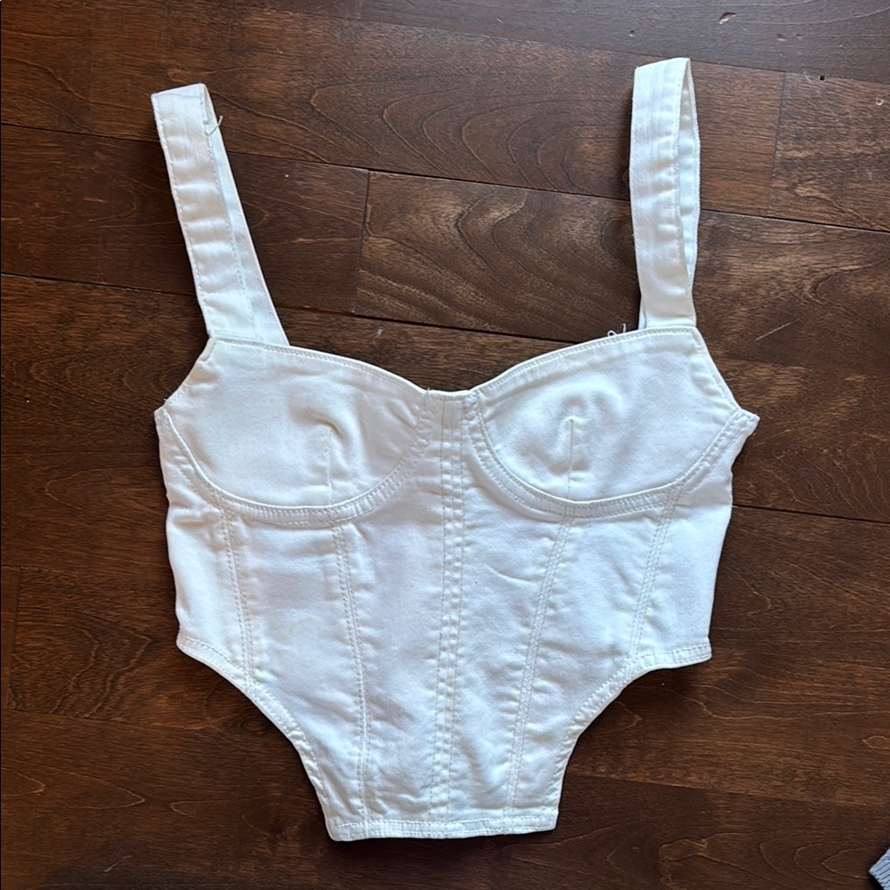 White Denim Womens' Structured Corset